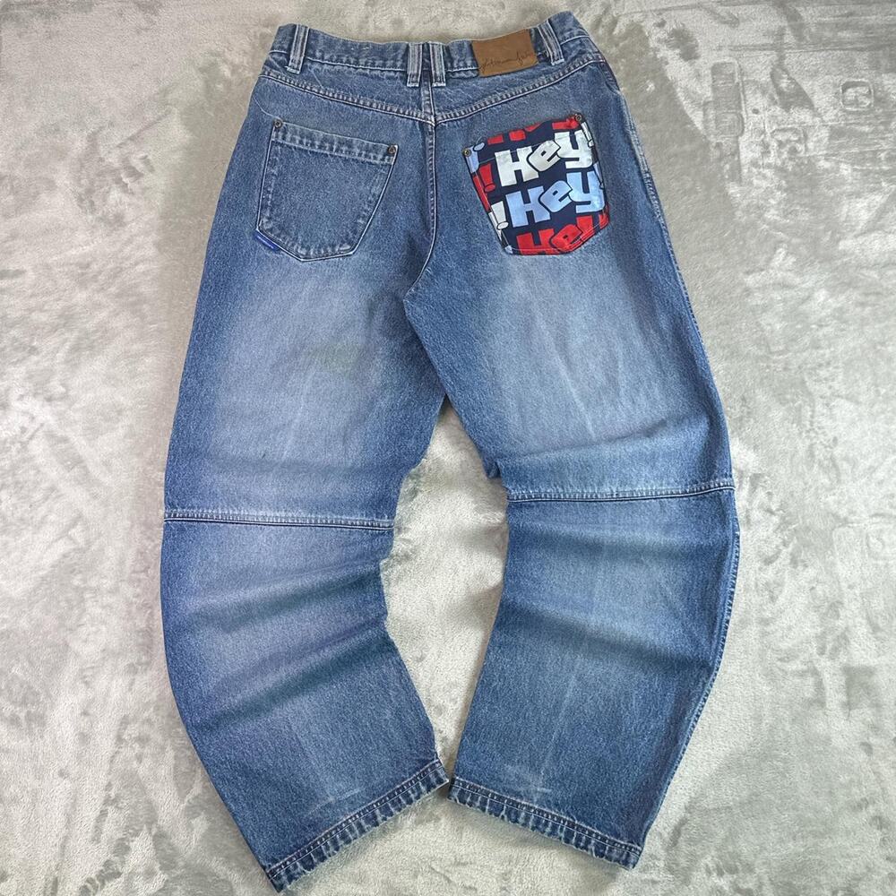 Vintage Y2K FUBU Platinum "Fat Albert" Hey Hey Hey Baggy Denim size 34/34